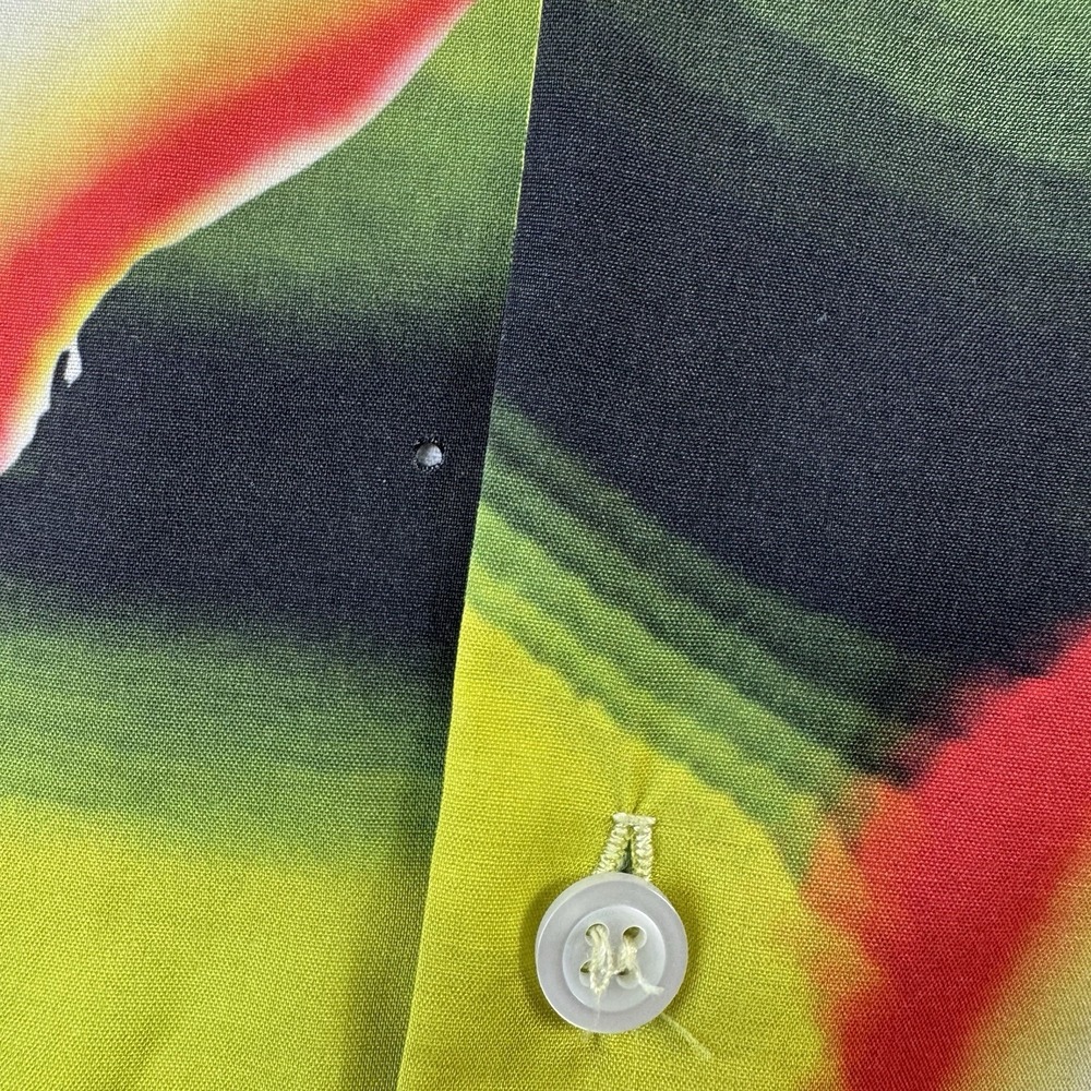 Zara X Rhuigi Loud Polyester Men's S/S Button Front Size XL - Picture 3 of 6